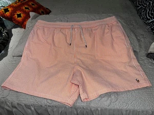 Polo Ralph Lauren Swimwear Seersucker Shorts Trunks Cotton Striped Size 4XB Big - Picture 1 of 16