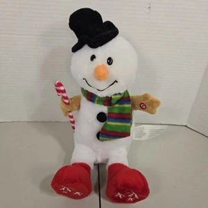 GEMMY Muñeco de Nieve Navidad Bufanda Sombrero Escarchado Canta Danzas Jingle Bell Rock - Funciona - Imagen 1 de 6