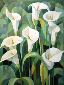 Decoración del hogar arte de pared clásico bodegón flores pintura al óleo impresa sobre lienzo - Imagen 1 de 8
