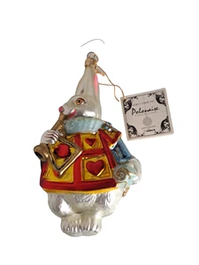 Kurt S Adler Polonesa CONEJO BLANCO Adorno Soplado a Mano Alicia en el País de las Maravillas - Imagen 1 de 4