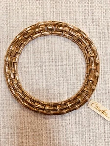 Necklace Vintage CAROLEE Gold Bamboo Motif Collar, Never worn with tags. - Picture 1 of 8