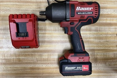 Bauer 2085CR-B Impact Wrench Cordless 20v Brushless with 3.0 Ah Battery, Charger - Image 1 of 4