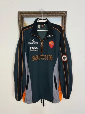 Vintage 90's Diadora AS Roma Football Jacket Soccer Track Top Maglia Mens Sz XL - Image 1 of 4