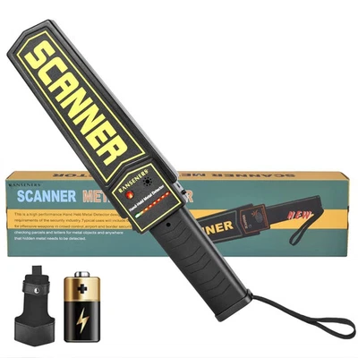 R RANSENERS RANSENERS Handheld Metal Detector Super Scanner Security Wand Safety