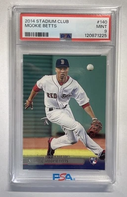 Tarjeta de novato 2014 Topps Stadium Club - Mookie Betts #140!🔥🔥🔥 Foto 1 de 2