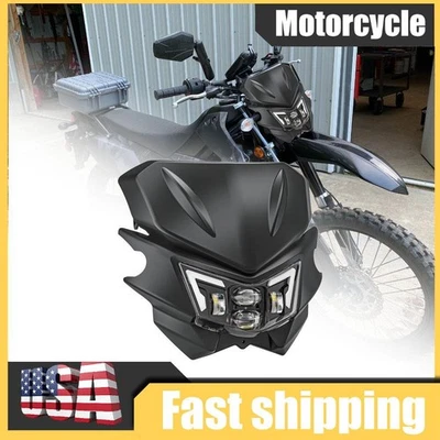 Se adapta a Kawasaki KX KLX KLR ZZR KDX 110 125 250 300 450 650 Faro LED con Faring Foto 1 de 4