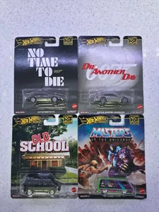 Hot Wheels Pop Culture 2024 Lot of 4 Cars HXD63 1/64 Old School James Bond - Picture 1 of 9
