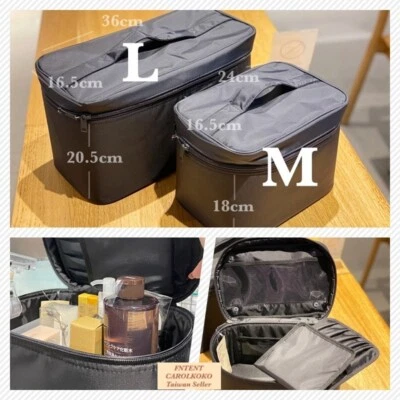 MUJI Portátil, Estuche de Maquillaje de Nailon Ligero, Estuche de Viaje, Tamaño M/L (Seleccionar) Foto 1 de 4