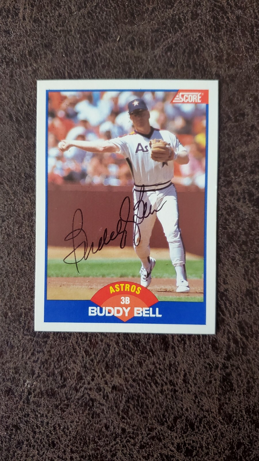 1989 Score Buddy Bell #610 - Houston Astros - Autographed!