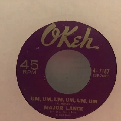 MAJOR LANCE 45~UM,UM,UM,UM / SWEET MUSIC Northern soul - Image 1 of 2