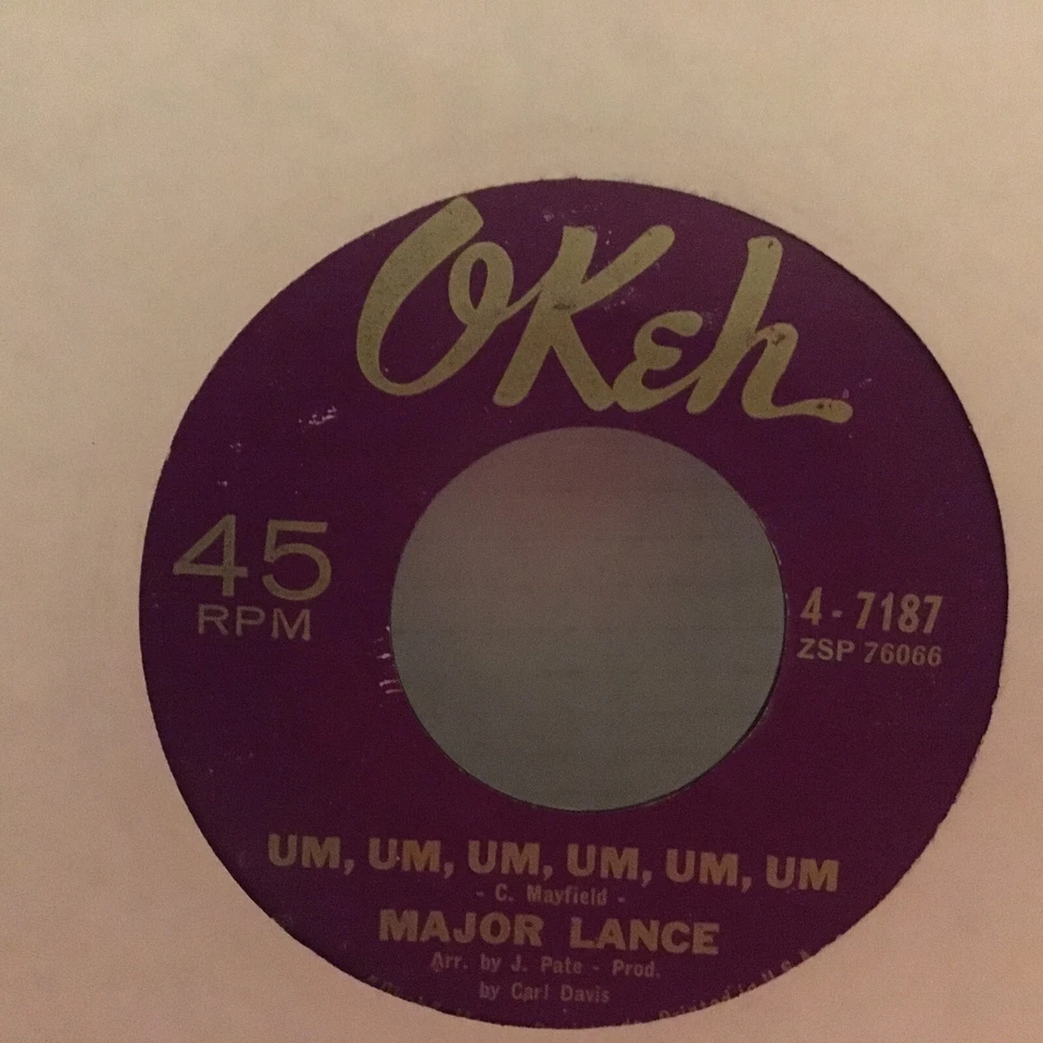 MAJOR LANCE 45~UM,UM,UM,UM / SWEET MUSIC Northern soul Foto 1 de 2