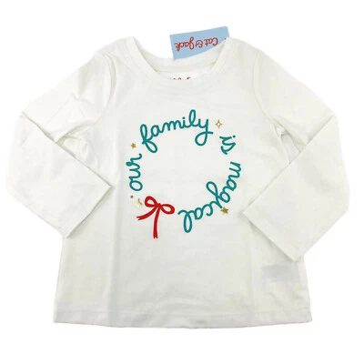 Camiseta de manga larga con tema navideño familiar Cat & Jack para niñas pequeñas talla 2T Foto 1 de 4