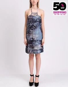 RRP €350 ERMANNO ERMANNO SCERVINO Sheath Dress Size IT 44 / M-L Halterneck - Picture 1 of 10