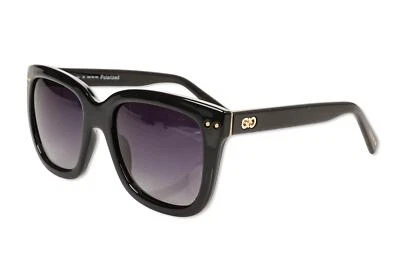 Cole Haan C16144 10 Women's Large Polarized Designer Sunglasses Black / Purple - Image 1 of 4