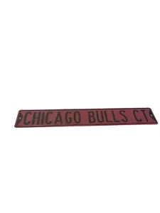 Chicago Bulls Ct Street Sign 36" x 6" Heavy Gauge Metal Vintage 1990s - Picture 1 of 3