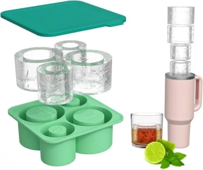 Molde para cubitos de hielo especial para Stanley Cup vaso silicona molde de hielo con tapa Foto 1 de 4