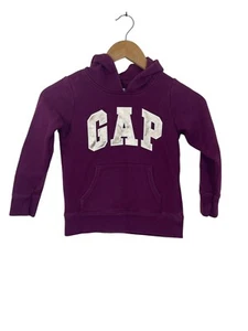 Gap Kids Girls Pullover Hoodie Long Sleeve Purple Logo Size Small (6-7) - Picture 1 of 5