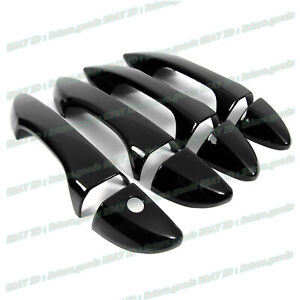 For 14-19 Toyota Corolla Glossy Pure Piano Black Side Door Handle Covers Trims