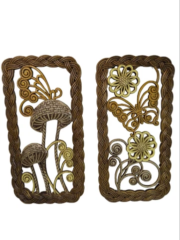 Vintage Homco Home Interior Retro Wall Plaques Butterflies Floral Mushrooms Cover