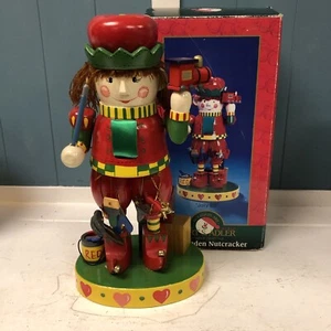 Vtg Kurt Adler 2001 JOLLY ELF Nutcracker 12” Old World We Posen Hand-Crafted - Picture 1 of 8