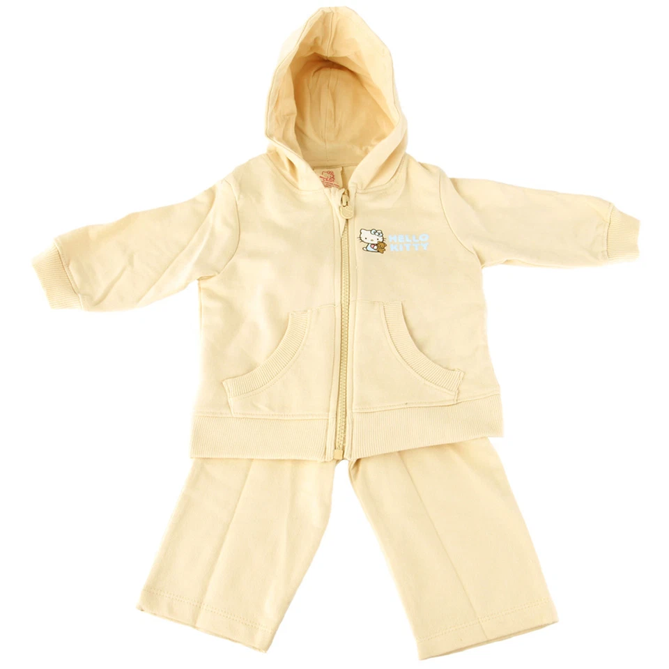 Conjunto de sudadera con capucha y pantalones para niños pequeños Hello Kitty-crema  Foto 1 de 1
