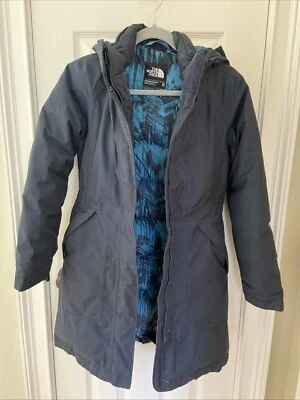 👍The North Face Arctic Parka Navy Blue Jacket Down Coat Hyvent Women XS  No Fur - Image 1 of 4