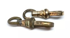 Vtg Watch Fob Gold Filled Clips D.W& Co And H&H Co Gold Filled Fob Clips