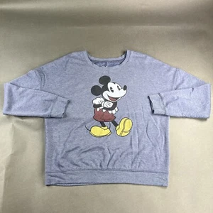 Disney Mickey Mouse Sweater XL Blue Girls Youth Pullover Long Sleeve Used #73 - Picture 1 of 11
