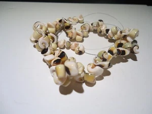 NOS WHOLESALE JEWELRY BEADS 8 X 6 MM EVERLASTING GREEN SHELLS 16"  STRAND "EARS" - Picture 1 of 2