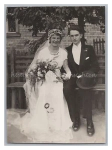Portrait Mann & Frau Hochzeit - Altes Foto 1920er 1930er - Picture 1 of 2