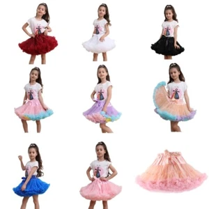Girls Skirt Princess Soft Tulle Ballet Birthday Party Pettiskirt - Picture 1 of 44