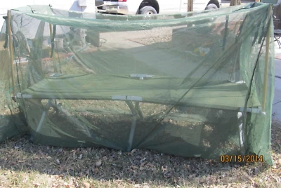 ARMY SURPLUS NEW MILITARY MOSQUITO BAR INSECT NET NETTING COT COVER GREEN TENT US ARMY ISSUE