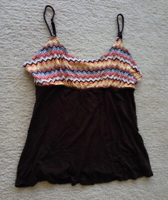 Missoni para Target cami camisola regata tiras sleep top chevron GG usado esgotado - Imagem 1 de 4