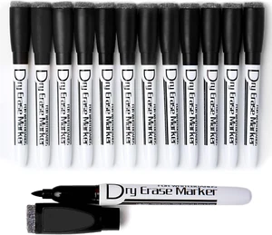 Magnetic Dry Erase Markers with Eraser Low Odor Fine Tip Whiteboard Pens Pack of - Picture 1 of 12