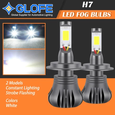 H7 White LED Strobe Flashing Fog Light Bulbs for Nissan Altima Sentra Maxima - Image 1 of 4