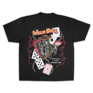 DEAD MANS HAND - WL VINTAGE STYLE Wild bill Poker Shaka wear Street wear T Shirt - Picture 1 of 4