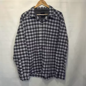 prAna Dickson Shirt Herren-Cargo lila grau XL normale Passform Camp Wandern - Bild 1 von 10
