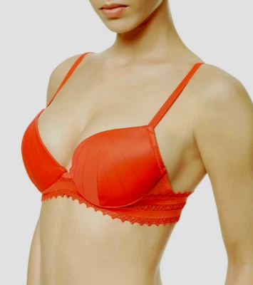 Sujetador moldeado La Perla GRETA rojo coral 32B nuevo con etiquetas $248 Foto 1 de 2