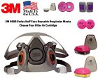 3M Reusable PPE Half Face Respirator Facepiece Mask W/ Filter Cartridge Option