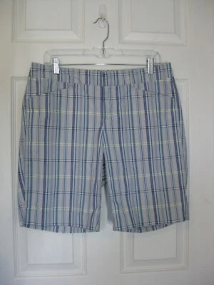 Pantalones Cortos De Colección Dockers Para Mujer A Cuadros Golf Spandex Bermudas Verde Frente Plano Talla 8 Foto 1 de 4