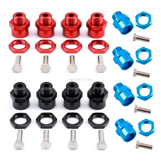 4x RC Radadapter 12mm auf 17mm Radnaben Sechskant Radmitnehmer 1:10 auf 1:8 RC  - Bild 1 von 1