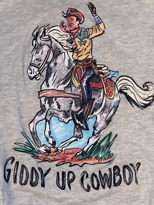 Lucky Bird Giddy Up Cowboy Tshirt Size - Picture 1 of 7
