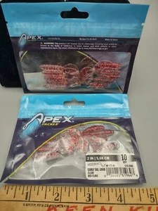 NEW Apex Tackle Curly Tail Red Flake Soft Plastic 2 inch   2 - 10 Packs - Picture 1 of 4