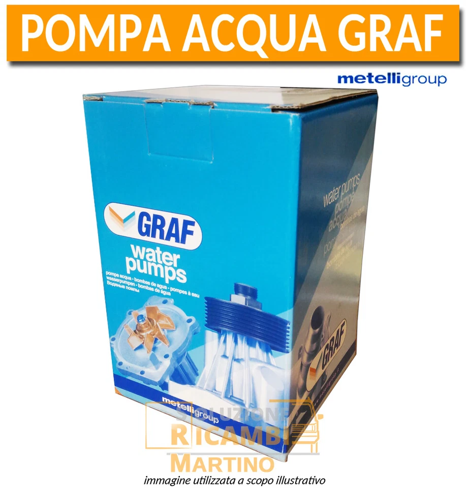 Pompa Acqua GRAF per Toyota Corolla Liftback 1.3 12V 53 KW 72 KW - Immagine 1 di 1