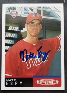 2002 Topps (Total) SIGNED: Nate Espy, PHILLIES #515