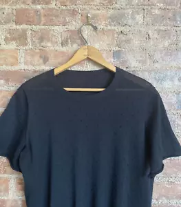 APC Women's Sweater Tee, Sz M 100% Cotton Polka Dot Intarsia Noir - Picture 1 of 5