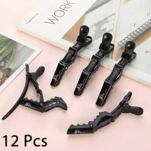 12 Pcs Hairdresser Salon Alligator Hair Clip Hair Grips - Picture 1 of 8