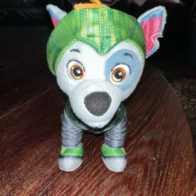 PAW PATROL Dragon Knights Rocky Puppy 狗可动人偶毛绒 — 第 1/4 张图片