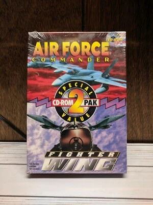 Vintage GT 1992 Air Force Commander 1994 Fighter Wing PC Game - SEALED - Image 1 of 3