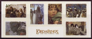 NEUSEELAND 2002 HERR DER RINGE "DIE ZWILLINGSTÜRME" 6ER SET SELBSTKLEBEND POSTFRISCH - Bild 1 von 1